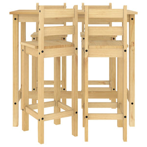 vidaXL 5 Piece Bar Set Solid Wood Pine