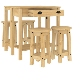 vidaXL 5 Piece Bar Set Solid Wood Pine