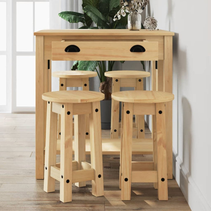 vidaXL 5 Piece Bar Set Solid Wood Pine