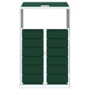 vidaXL Wheelie Bin Storage for Single Bin Green 72x81x115 cm Steel