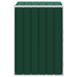 vidaXL Wheelie Bin Storage for Single Bin Green 72x81x115 cm Steel