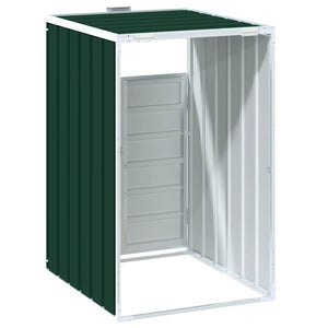 vidaXL Wheelie Bin Storage for Single Bin Green 72x81x115 cm Steel