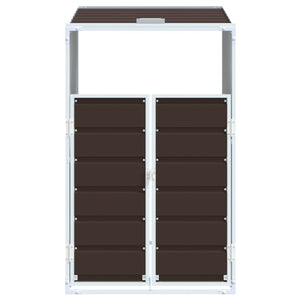 vidaXL Wheelie Bin Storage for Single Bin Brown 72x81x115 cm Steel