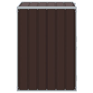 vidaXL Wheelie Bin Storage for Single Bin Brown 72x81x115 cm Steel