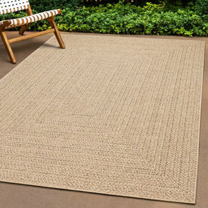 vidaXL Rug ZIZUR 120x120 cm Jute Look Indoor and Outdoor