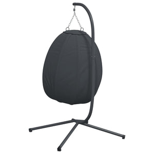 vidaXL Hanging Egg Chair with Stand Anthracite Fabric and Steel