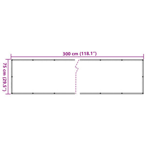 vidaXL Garden Privacy Screen Anthracite 300x75 cm PVC