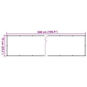 vidaXL Garden Privacy Screen Grey 500x75 cm PVC