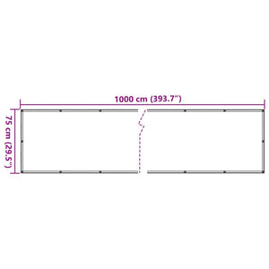 vidaXL Garden Privacy Screen Plant Look Green 1000x75 cm PVC