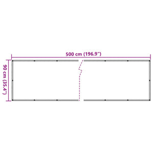 vidaXL Garden Privacy Screen Anthracite 500x90 cm PVC