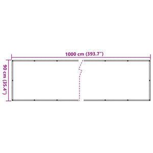 vidaXL Garden Privacy Screen White 1000x90 cm PVC