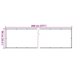 vidaXL Garden Privacy Screen Stone Look 800x90 cm PVC