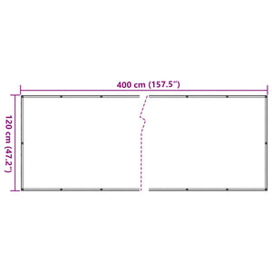 vidaXL Garden Privacy Screen Anthracite 400x120 cm PVC