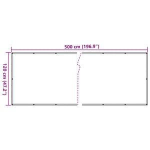 vidaXL Garden Privacy Screen Cream 500x120 cm PVC