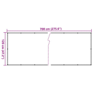 vidaXL Garden Privacy Screen White 700x120 cm PVC