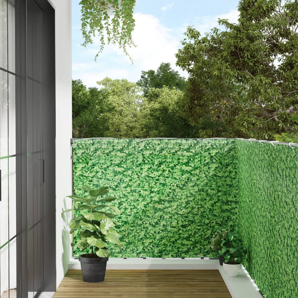 vidaXL Balcony Privacy Screen Plant Look Green 800x120 cm PVC