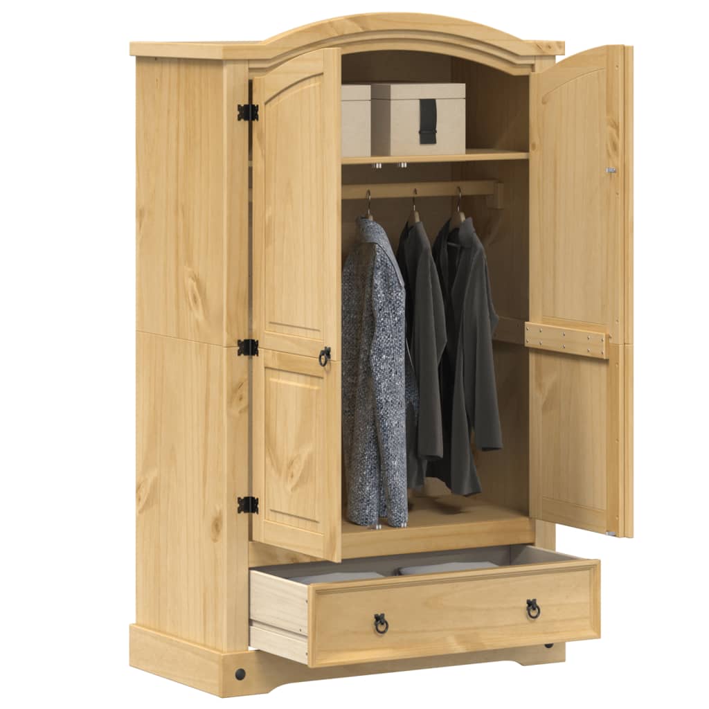 vidaXL Wardrobe Corona 101x52x170 cm Solid Wood Pine