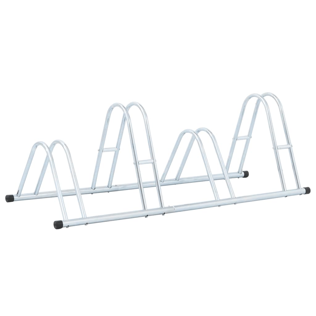 vidaXL Bicycle Stand for 4 Bikes Floor Freestanding Galvanised Steel