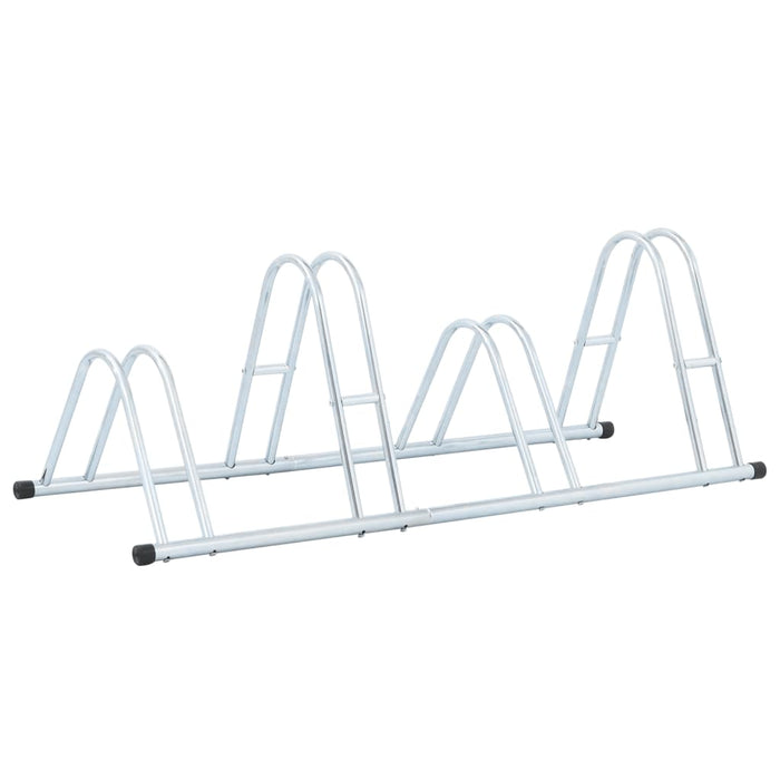 vidaXL Bicycle Stand for 4 Bikes Floor Freestanding Galvanised Steel