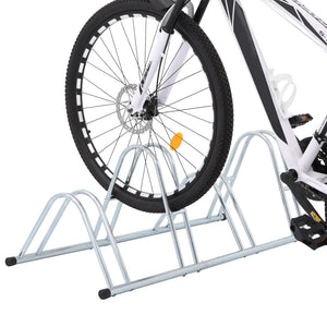 vidaXL Bicycle Stand for 4 Bikes Floor Freestanding Galvanised Steel