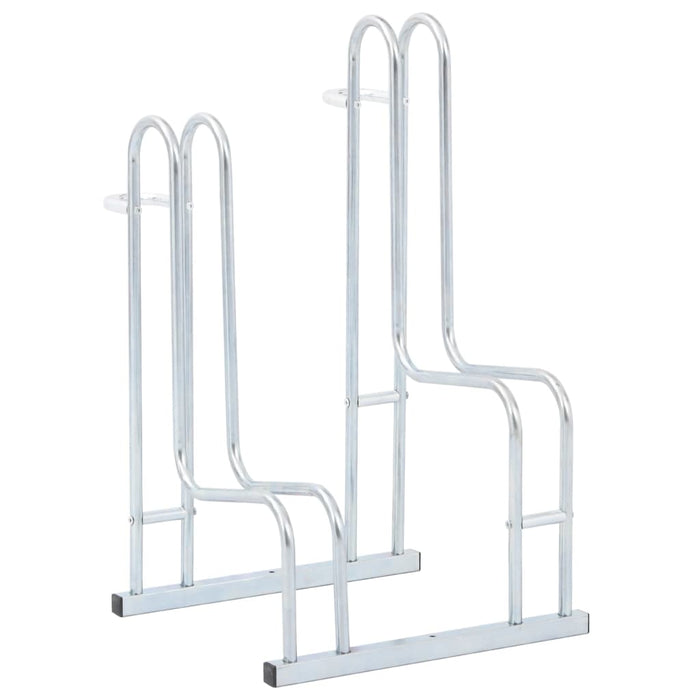 vidaXL Bicycle Stand for 2 Bikes Floor Freestanding Galvanised Steel