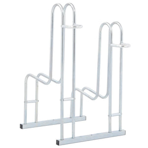 vidaXL Bicycle Stand for 2 Bikes Floor Freestanding Galvanised Steel