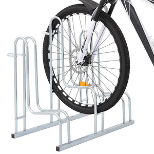 vidaXL Bicycle Stand for 3 Bikes Floor Freestanding Galvanised Steel