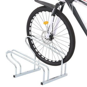 vidaXL Bicycle Stand for 2 Bikes Floor Freestanding Galvanised Steel