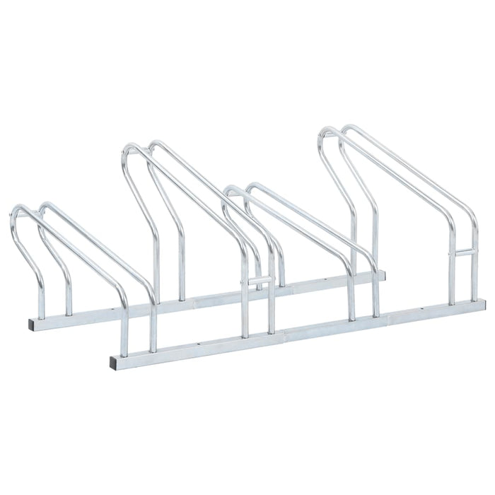 vidaXL Bicycle Stand for 4 Bikes Floor Freestanding Galvanised Steel