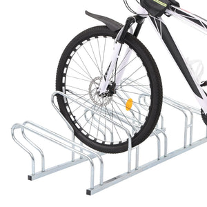 vidaXL Bicycle Stand for 5 Bikes Floor Freestanding Galvanised Steel