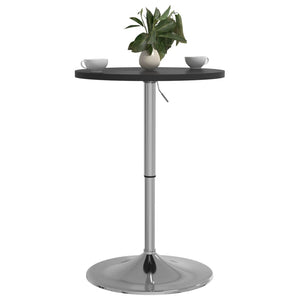 vidaXL Bar Table Black 50x50x90 cm Engineered Wood and Chromed Steel