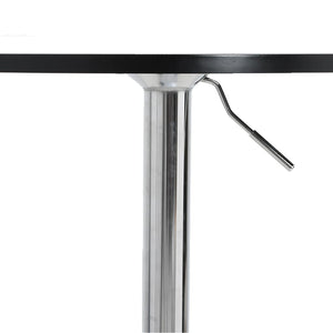 vidaXL Bar Table Black 50x50x90 cm Engineered Wood and Chromed Steel