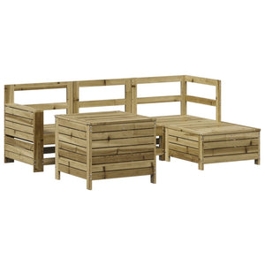 vidaXL 5 Piece Garden Sofa Set Impregnated Wood Pine