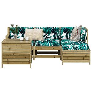 vidaXL 5 Piece Garden Sofa Set Impregnated Wood Pine