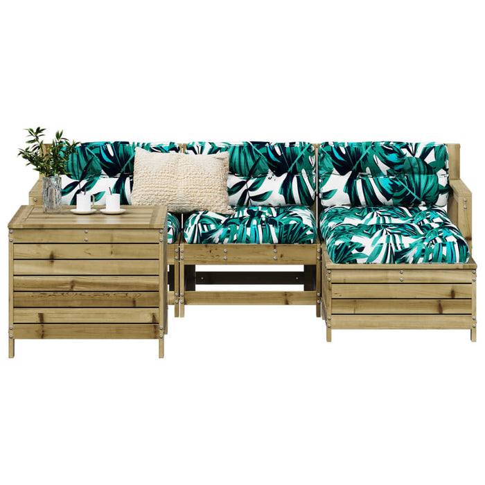 vidaXL 5 Piece Garden Sofa Set Impregnated Wood Pine