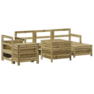 vidaXL 7 Piece Garden Sofa Set Impregnated Wood Pine