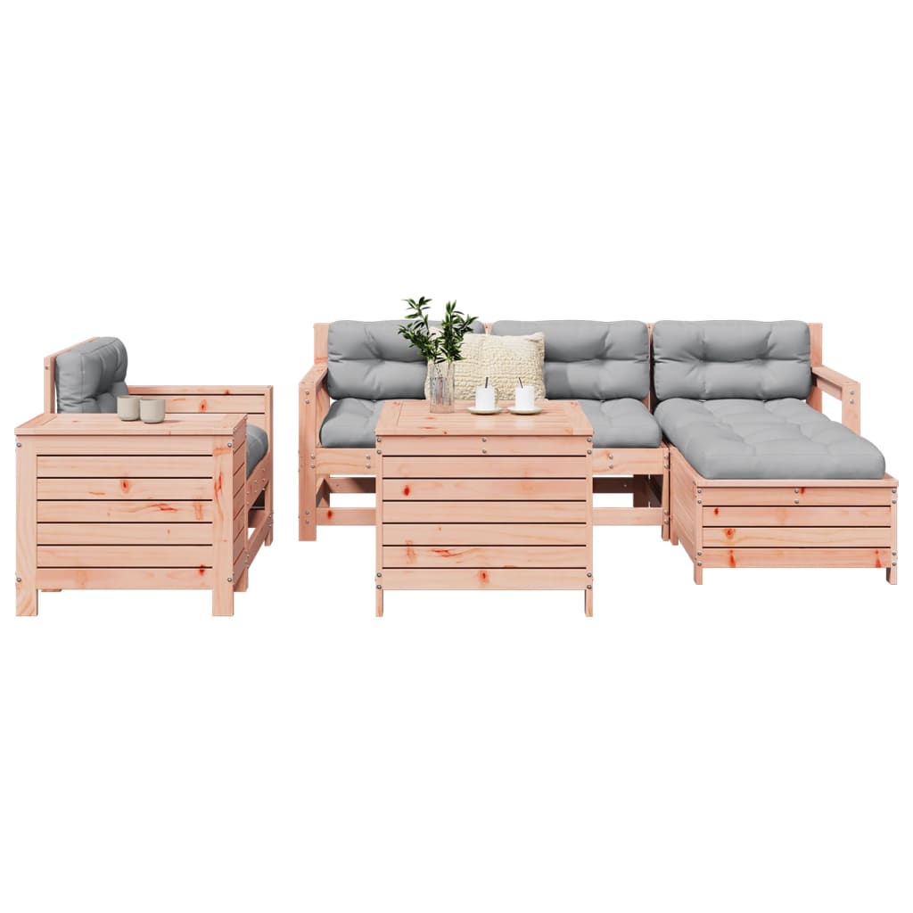 vidaXL 7 Piece Garden Sofa Set Solid Wood Douglas Fir