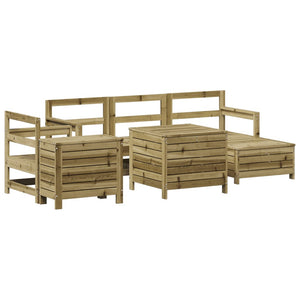 vidaXL 7 Piece Garden Sofa Set Impregnated Wood Pine