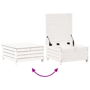 vidaXL 7 Piece Garden Lounge Set White Solid Wood Pine