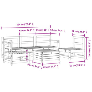 vidaXL 6 Piece Garden Sofa Set Impregnated Wood Pine