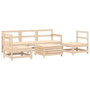 vidaXL 6 Piece Garden Sofa Set Solid Wood Pine