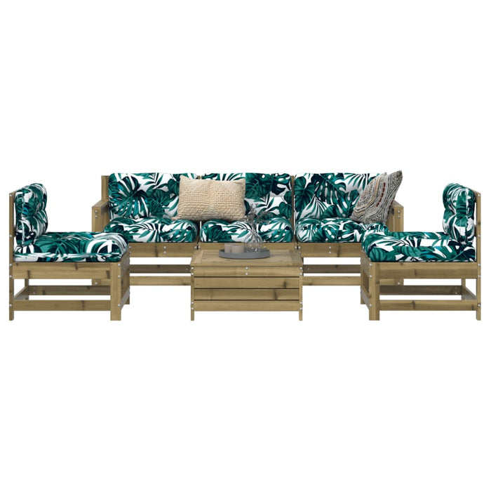 vidaXL 6 Piece Garden Sofa Set Impregnated Wood Pine