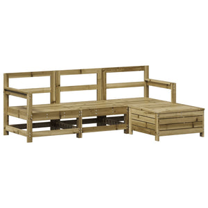 vidaXL 4 Piece Garden Sofa Set Impregnated Wood Pine