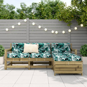 vidaXL 4 Piece Garden Sofa Set Impregnated Wood Pine