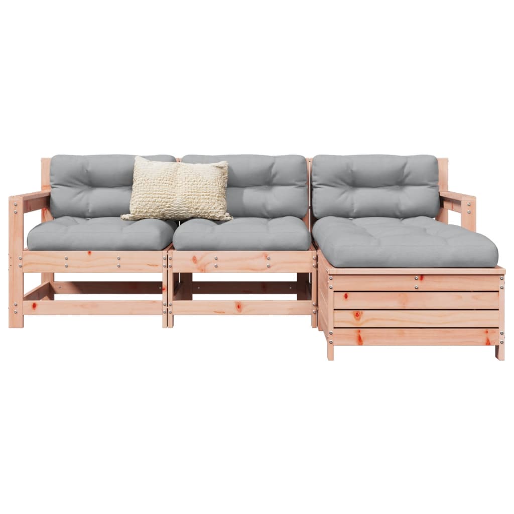 vidaXL 4 Piece Garden Sofa Set Solid Wood Douglas Fir