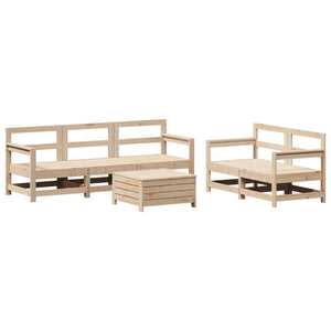 vidaXL 6 Piece Garden Sofa Set Solid Wood Pine