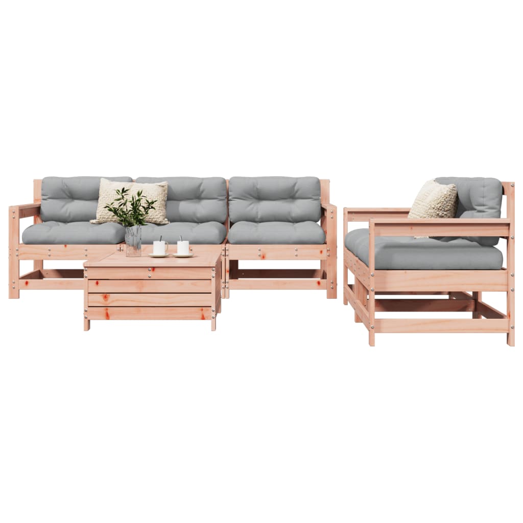 vidaXL 6 Piece Garden Sofa Set Solid Wood Douglas Fir