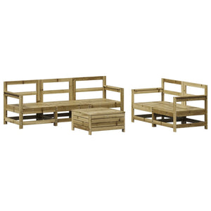 vidaXL 6 Piece Garden Sofa Set Impregnated Wood Pine