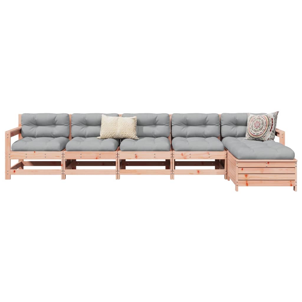 vidaXL 6 Piece Garden Sofa Set Solid Wood Douglas Fir