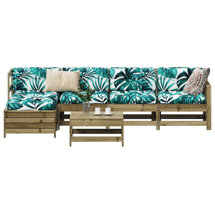 vidaXL 6 Piece Garden Sofa Set Impregnated Wood Pine